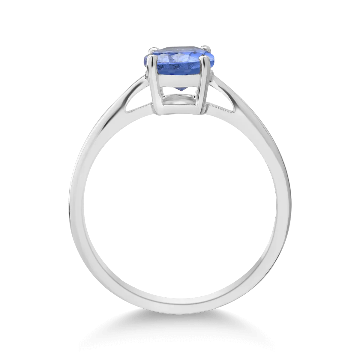 14K white gold ring with 1.17ct tanzanite