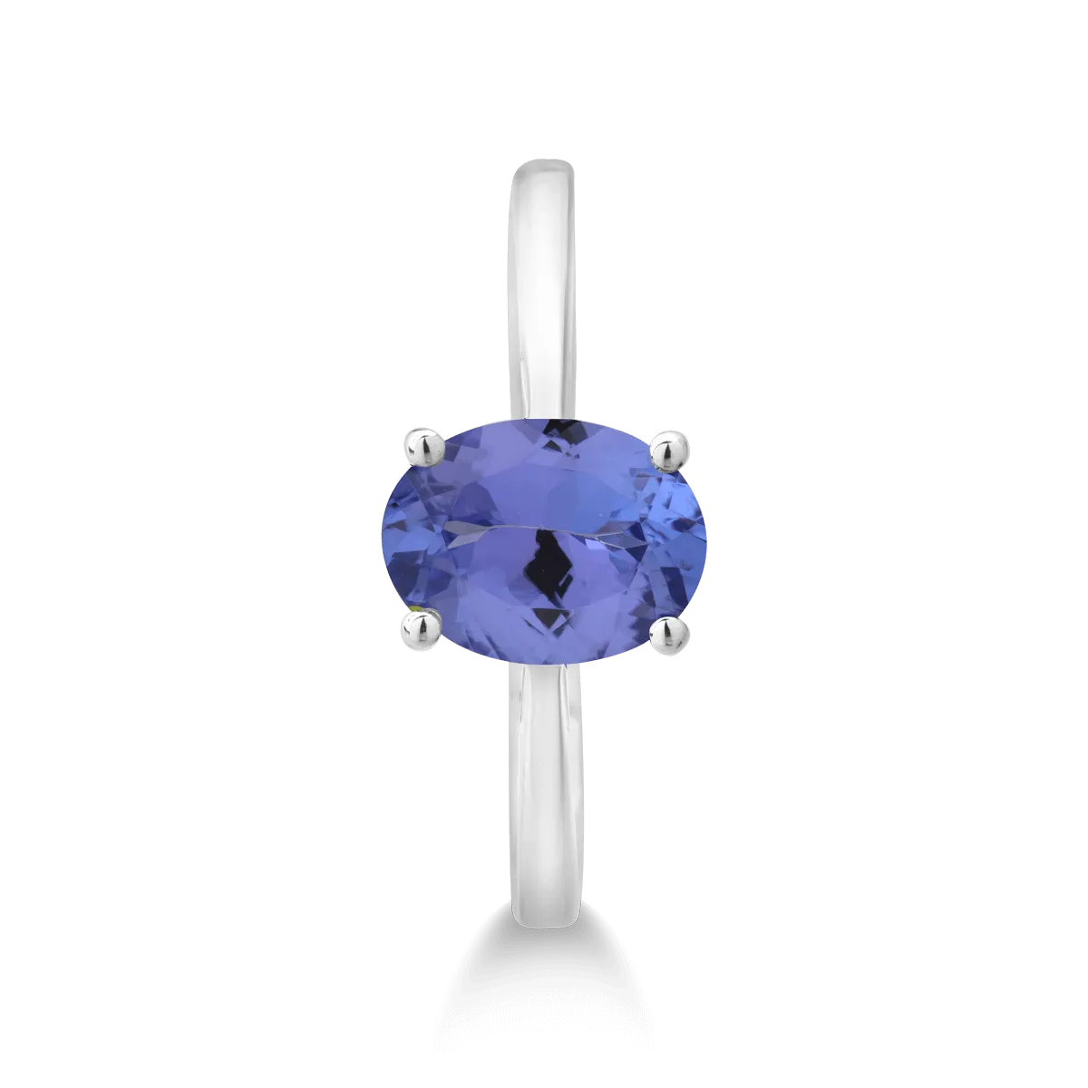 14K white gold ring with tanzanite of 1.05ct