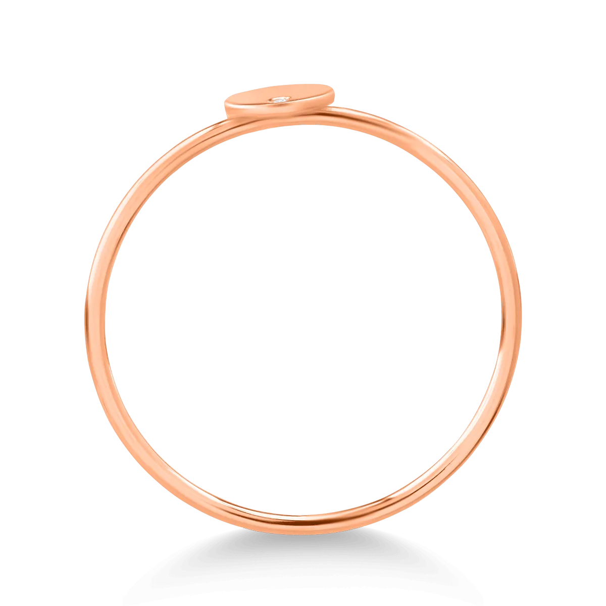 Gyűrű 14K-os rózsaszín aranyból