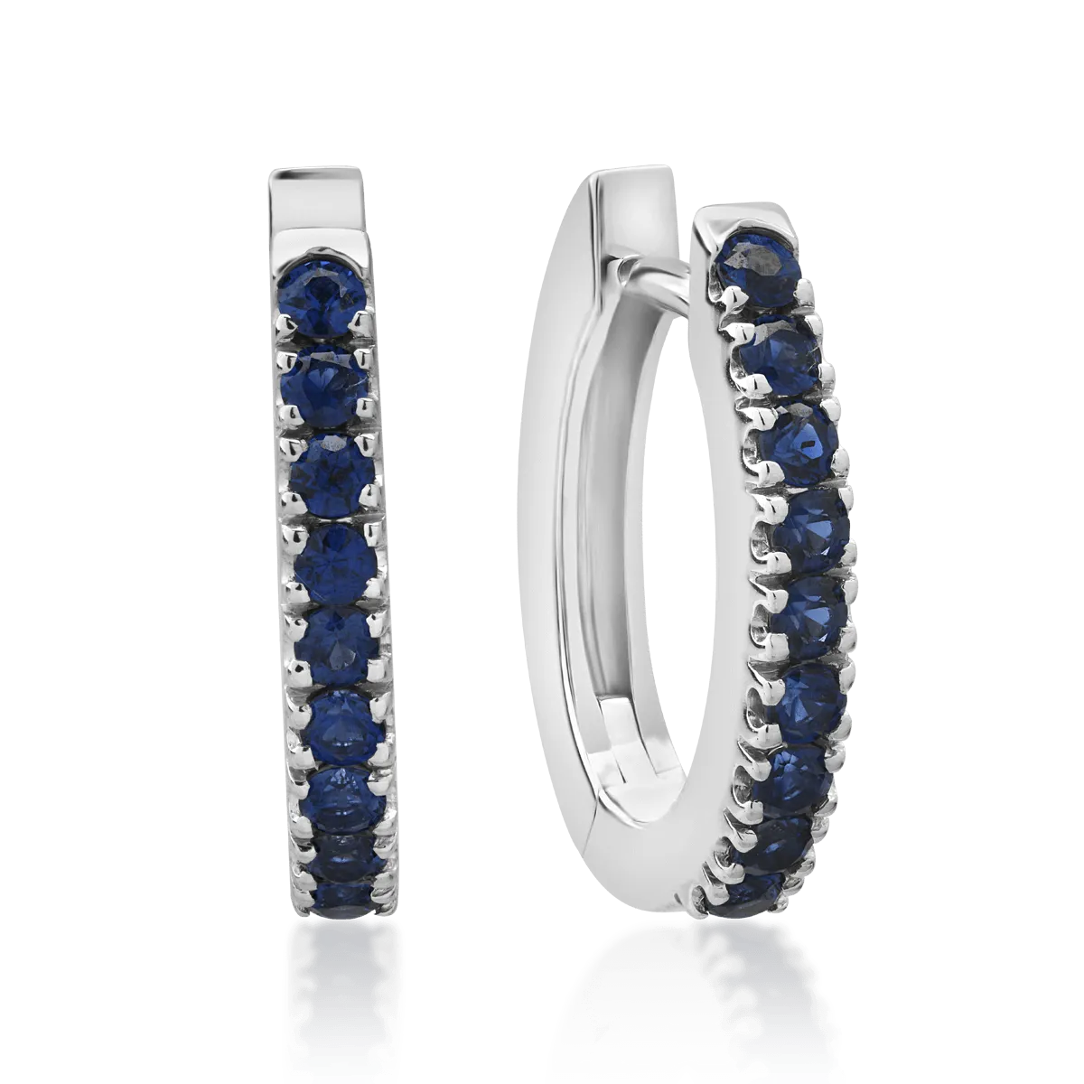 18k fehér arany fülbevaló sapphires 0.4ct
