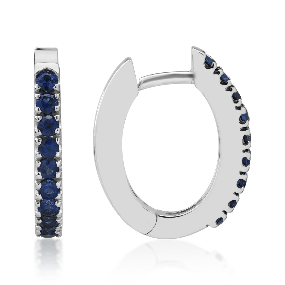 18k fehér arany fülbevaló sapphires 0.4ct