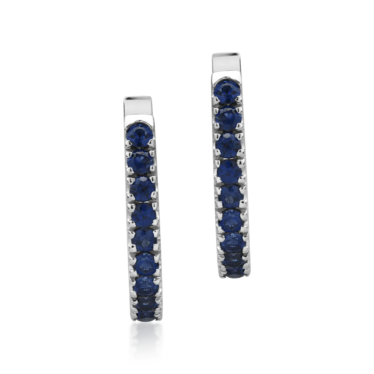 18K white gold earrings with 0.4ct sapphires
