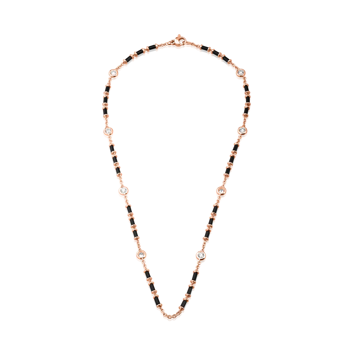 18K rose gold men's necklace