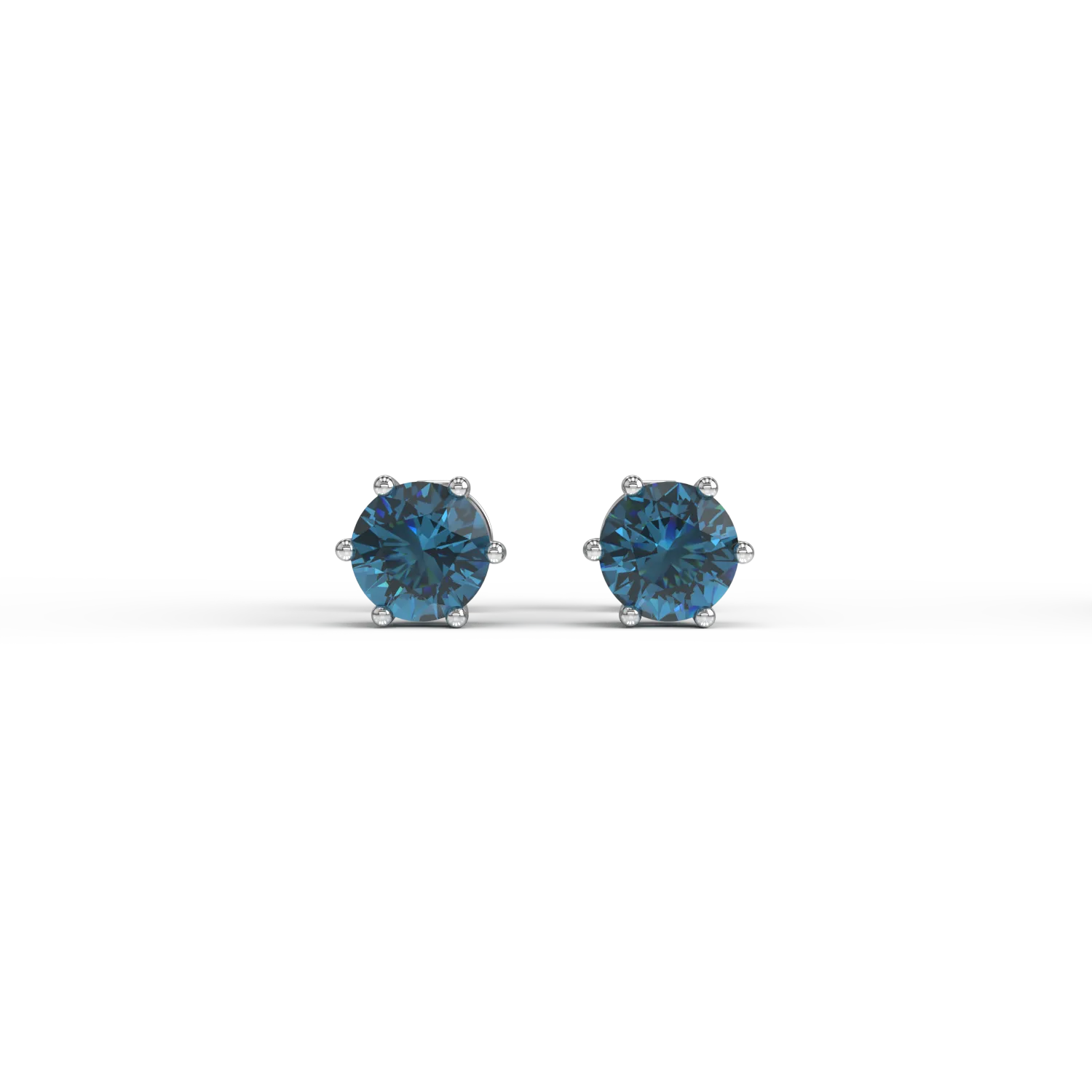 18K fehérarany fülbevaló 1.09kt kék gyémántokkal