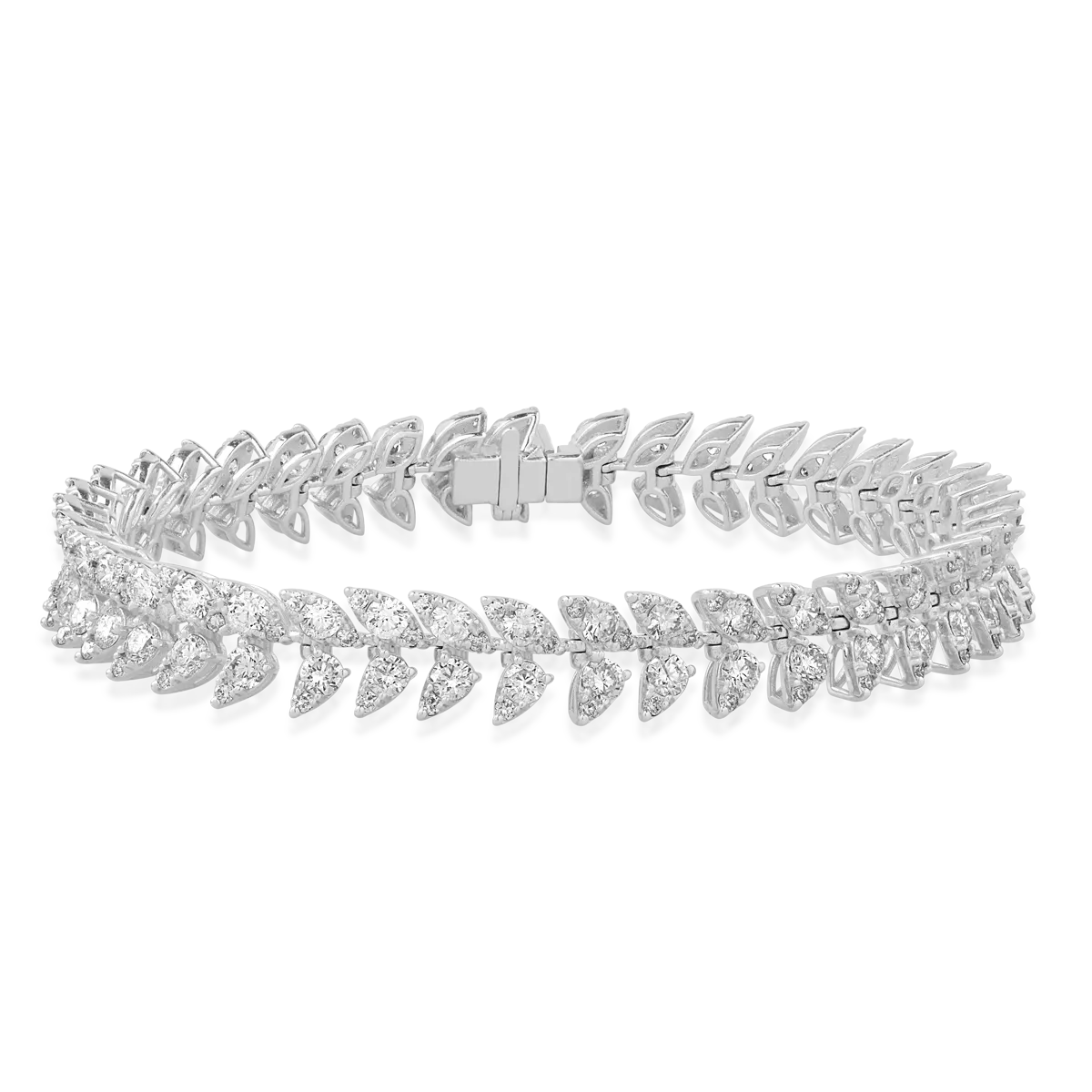 Bratara tennis din aur alb de 18K cu diamante de 7.55ct-108303