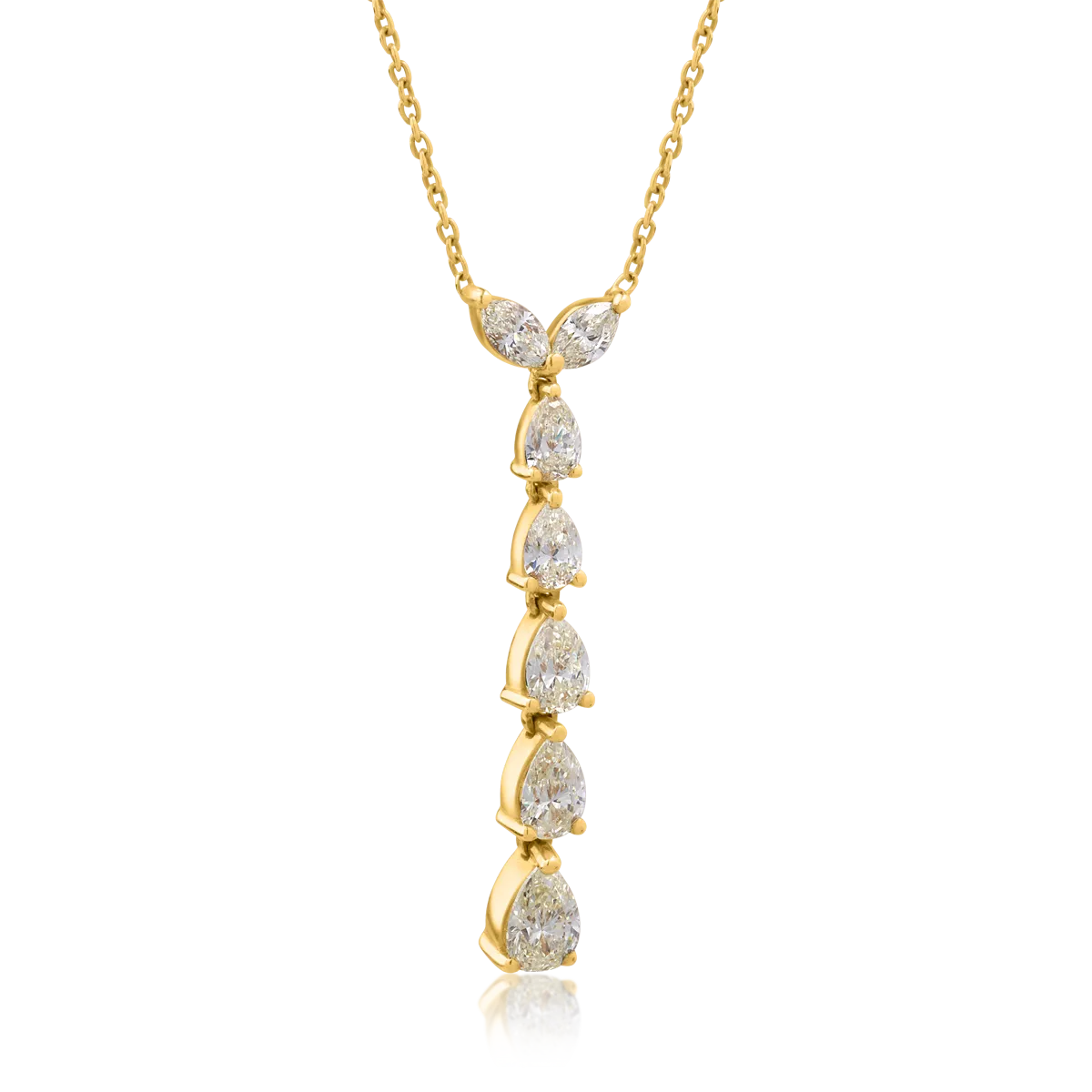 Colier din aur galben cu diamante galbene de 0.97ct