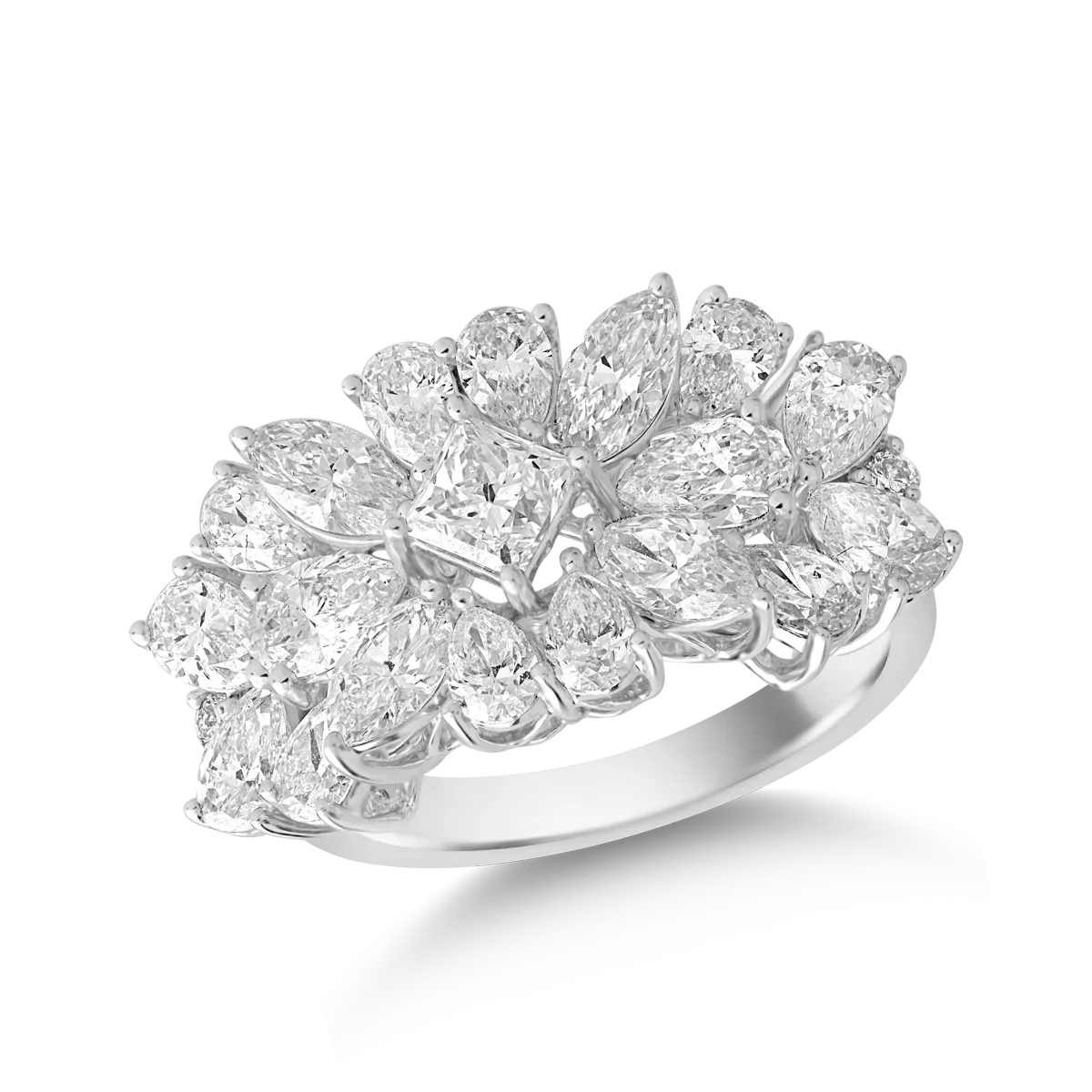 18K white gold ring with diamonds of 1.33ct
