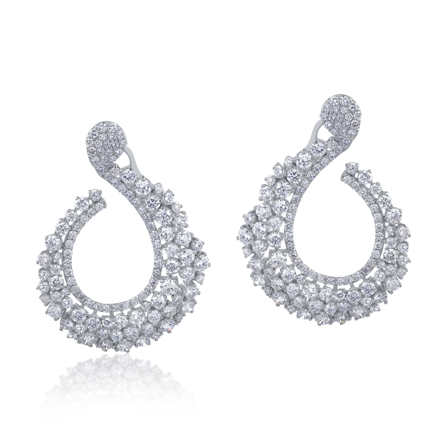 Cercei din aur alb de 18K cu diamante de 7.16ct-108400