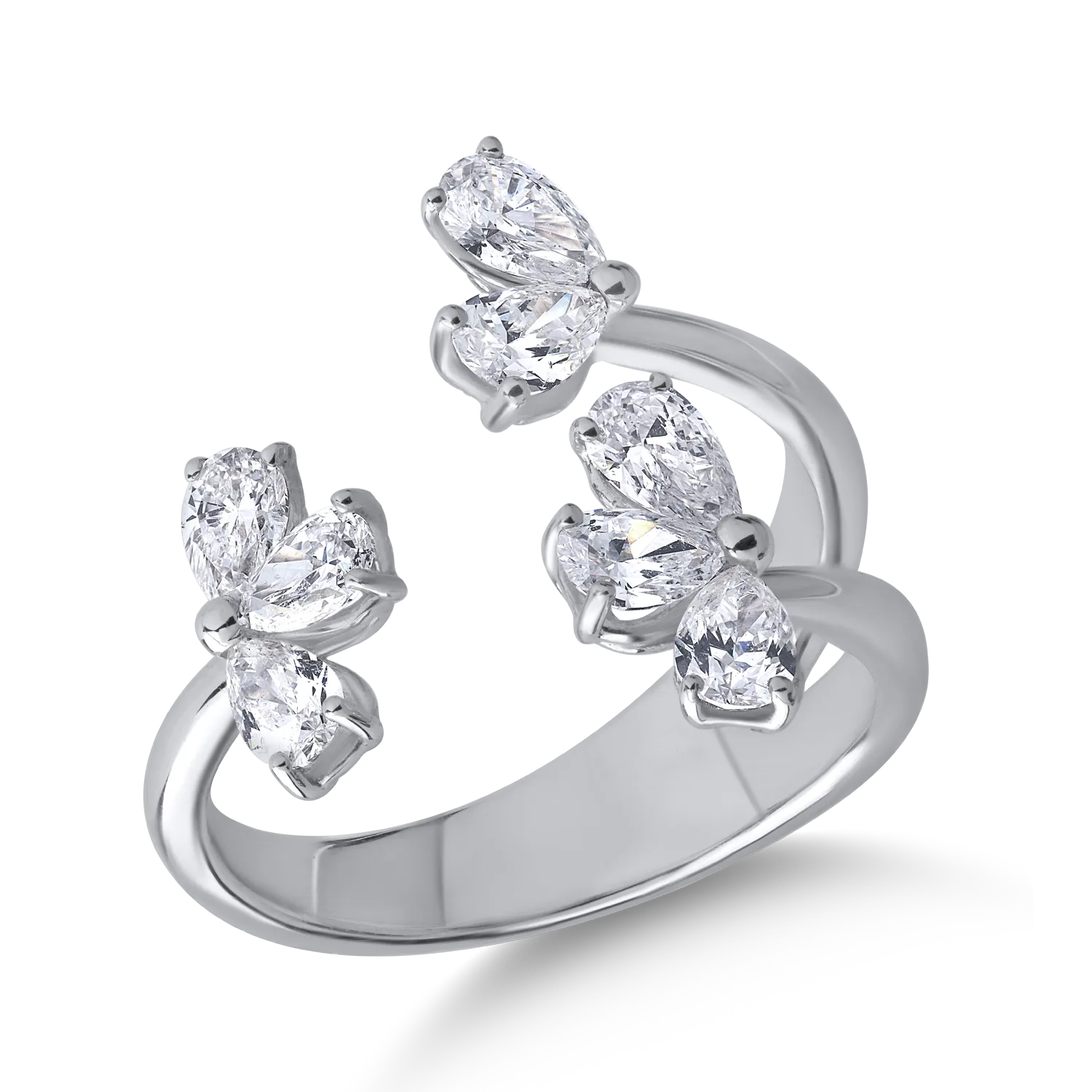 Inel din aur alb de 18K cu diamante de 1.3ct-108437