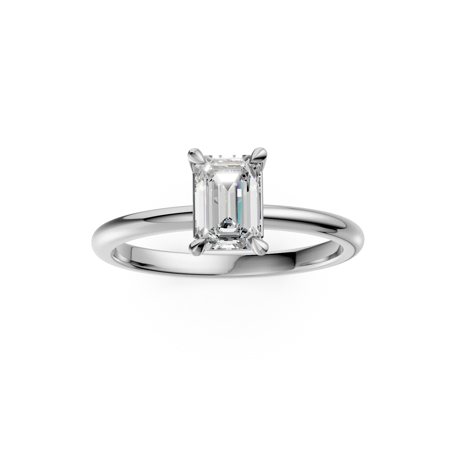 Годежен пръстен от бяло злато 18K с диамант пасианс 0.70ct