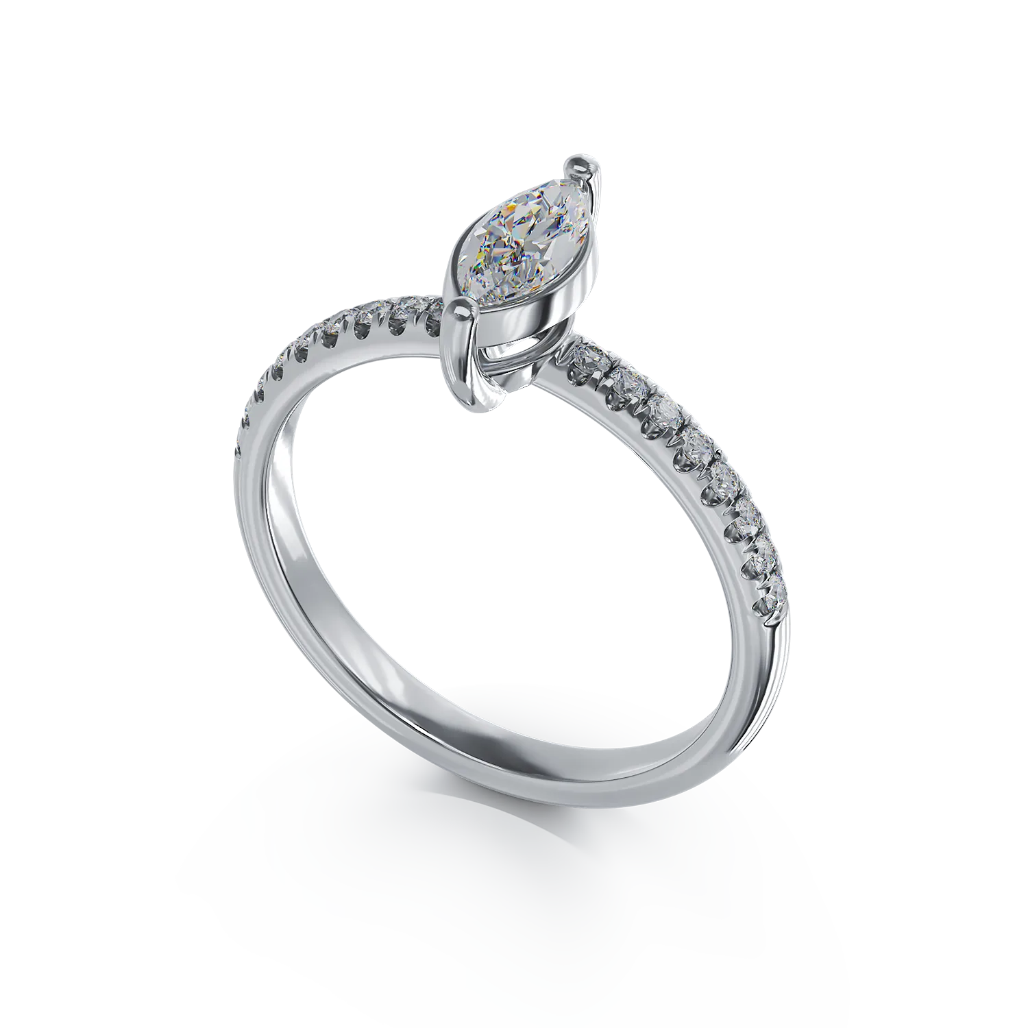 18K white gold engagement ring with 0.57ct diamonds