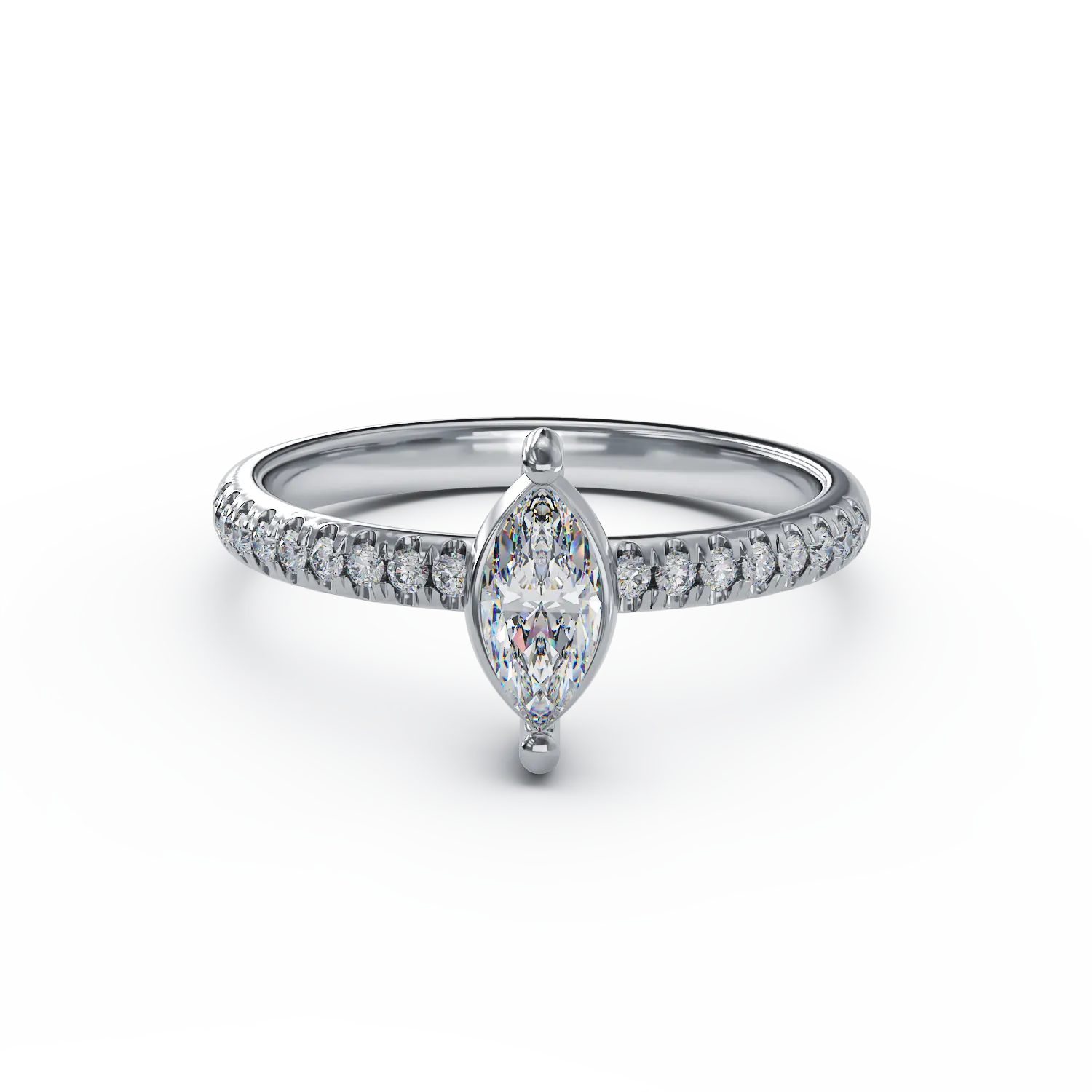 18K white gold engagement ring with 0.57ct diamonds