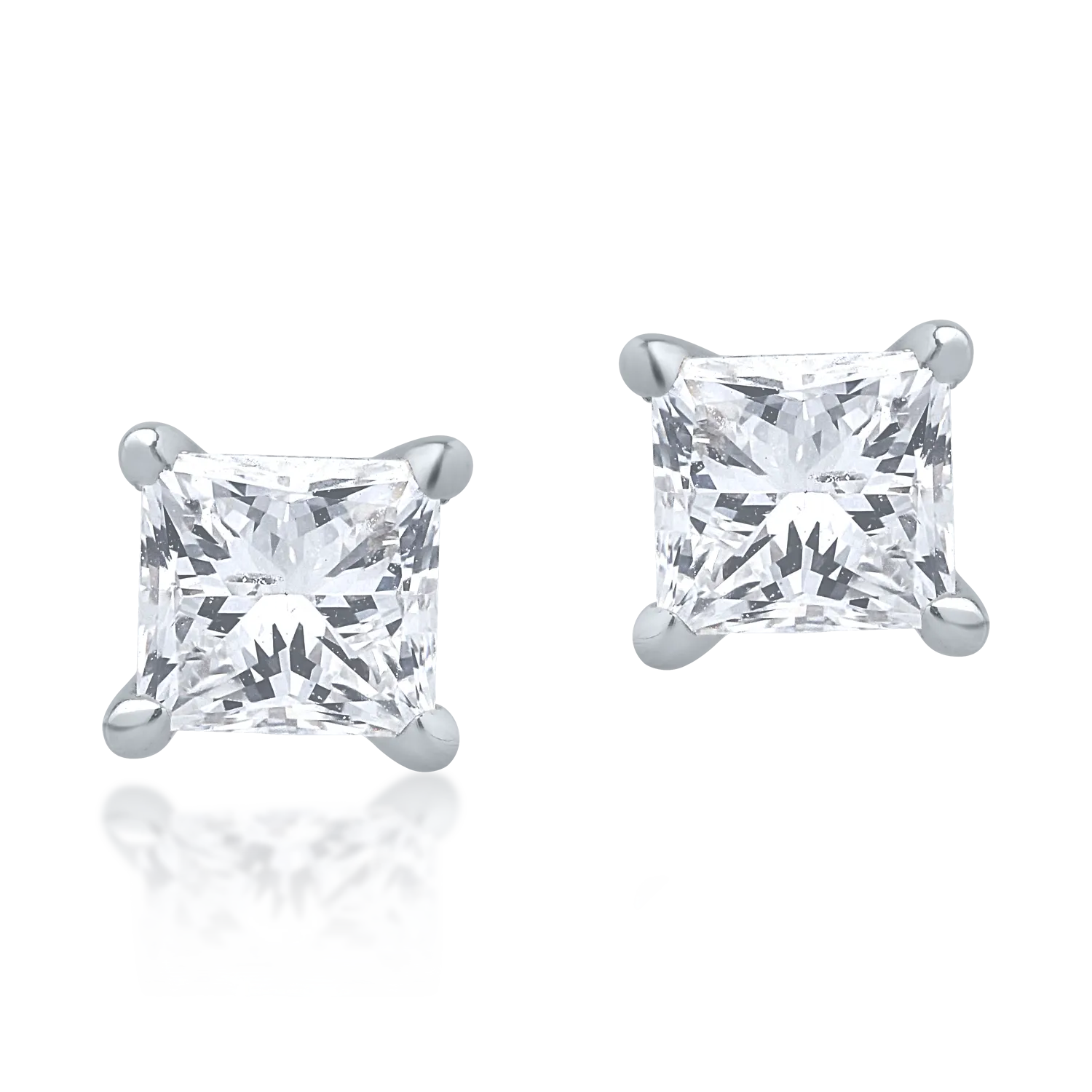 18K fehérarany fülbevaló 0.6ct gyémántokkal