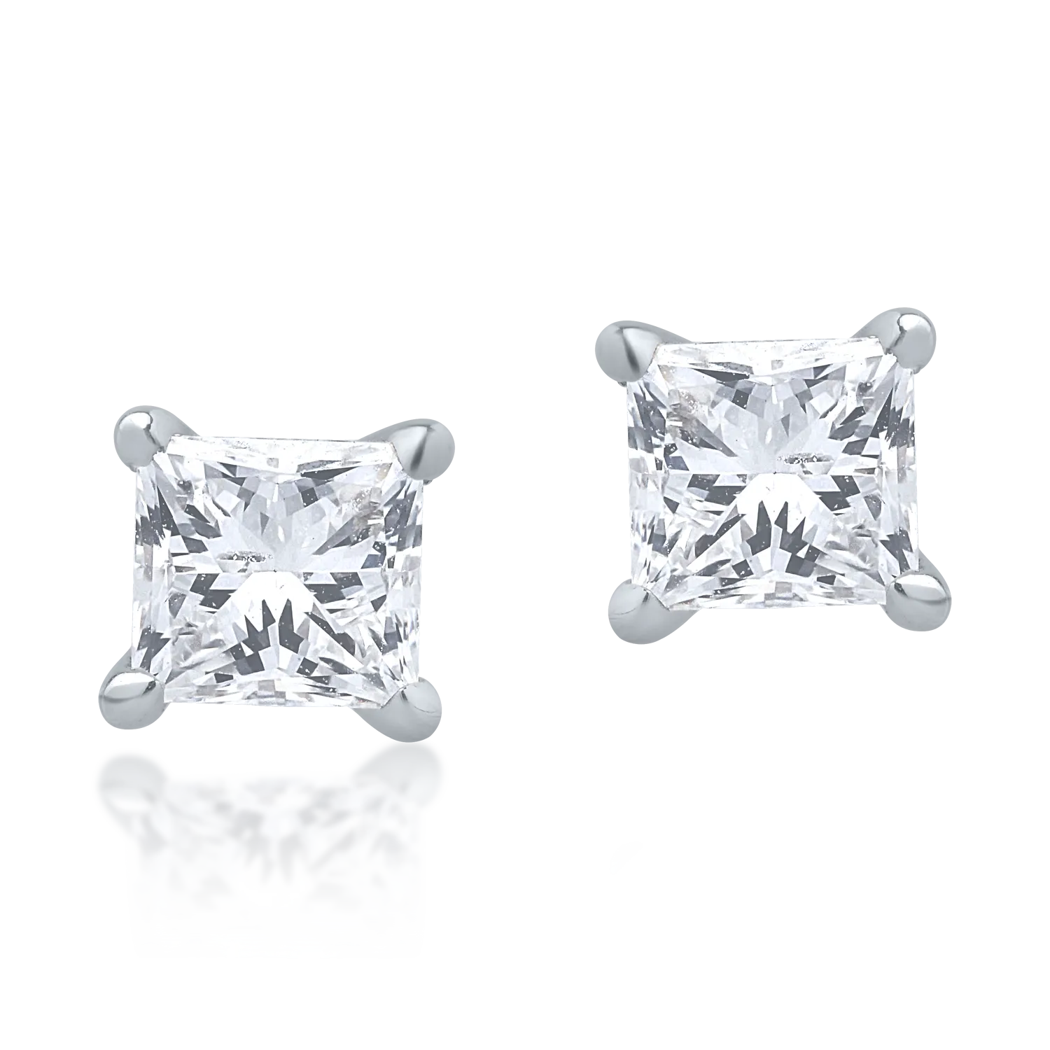 Cercei din aur alb de 18K cu diamante de 0.6ct-108469