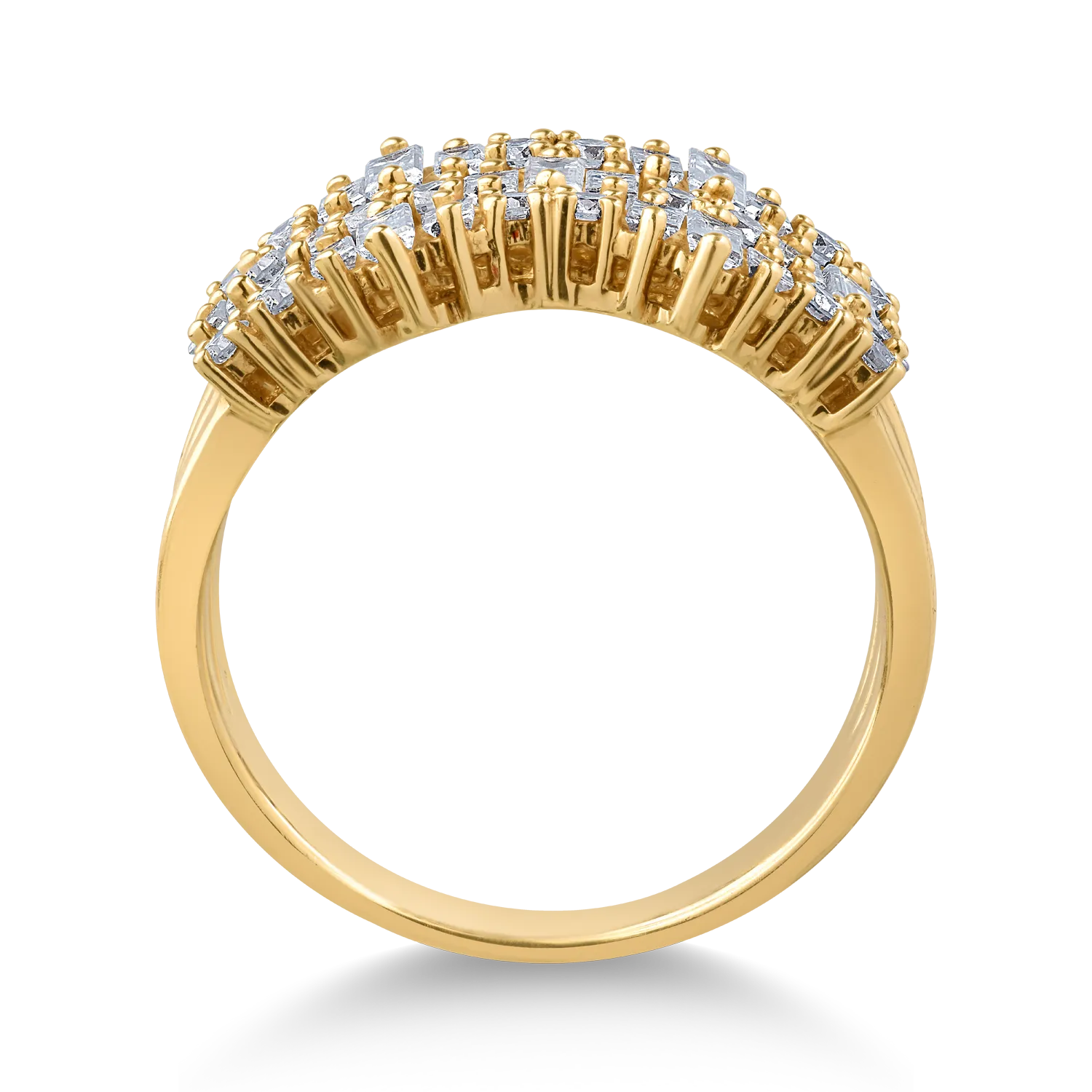 18K yellow gold ring with 1.13ct diamonds