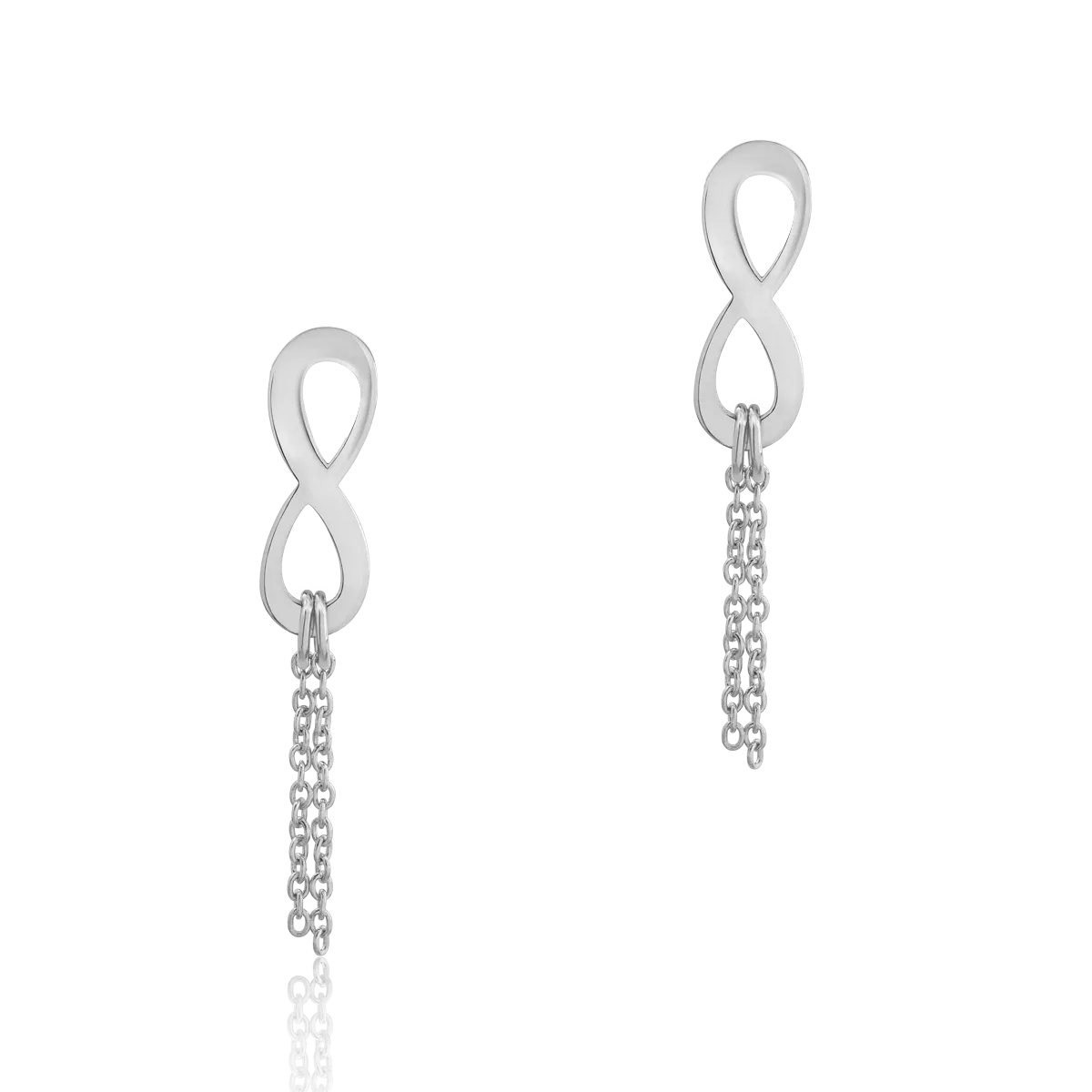 14K white gold earrings