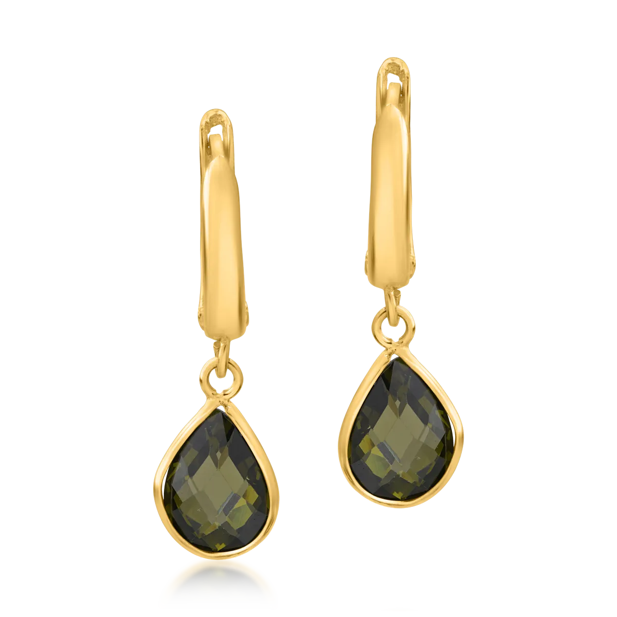 14K yellow gold earrings-109931