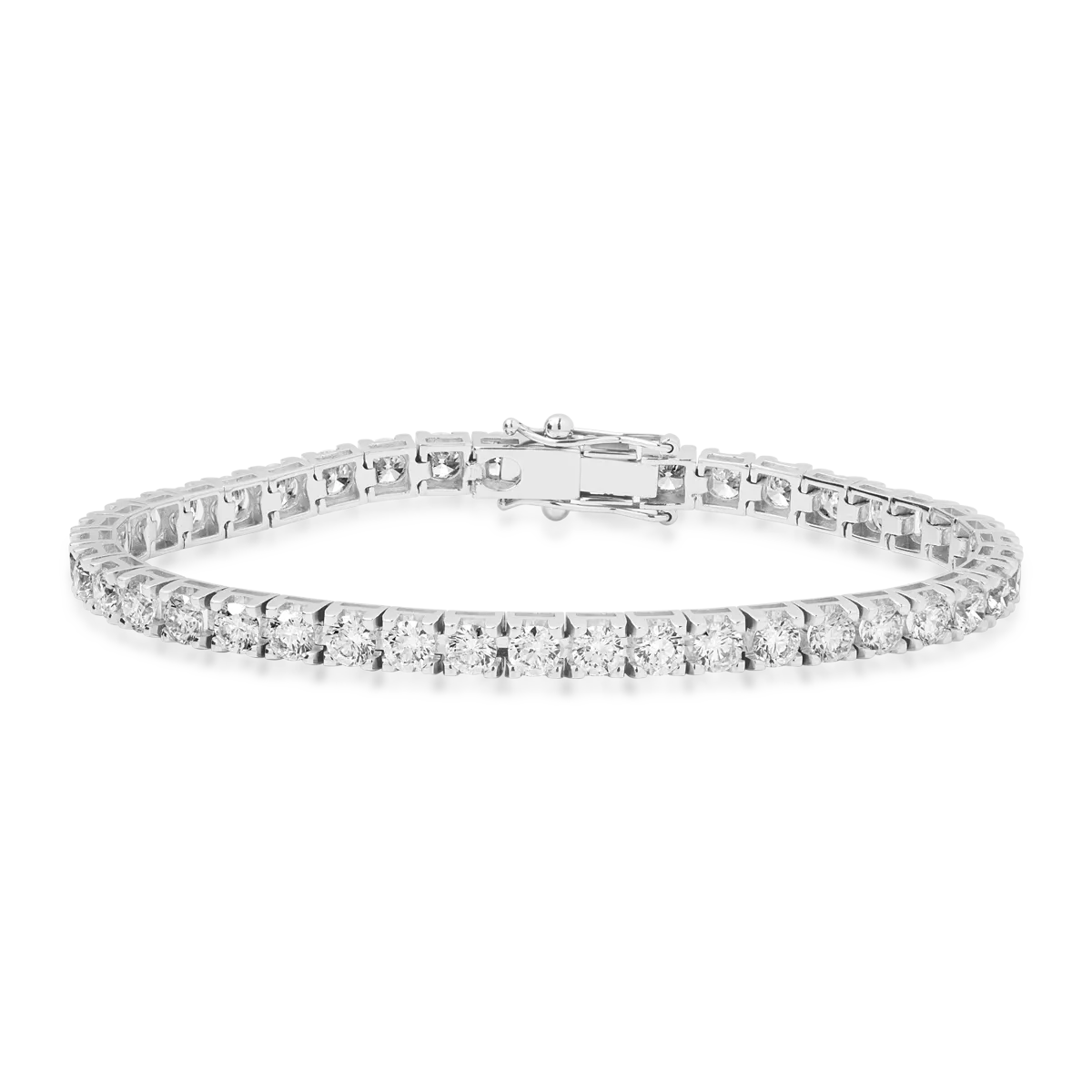 Teilor Bratara tennis din aur alb cu diamante de 6.1ct