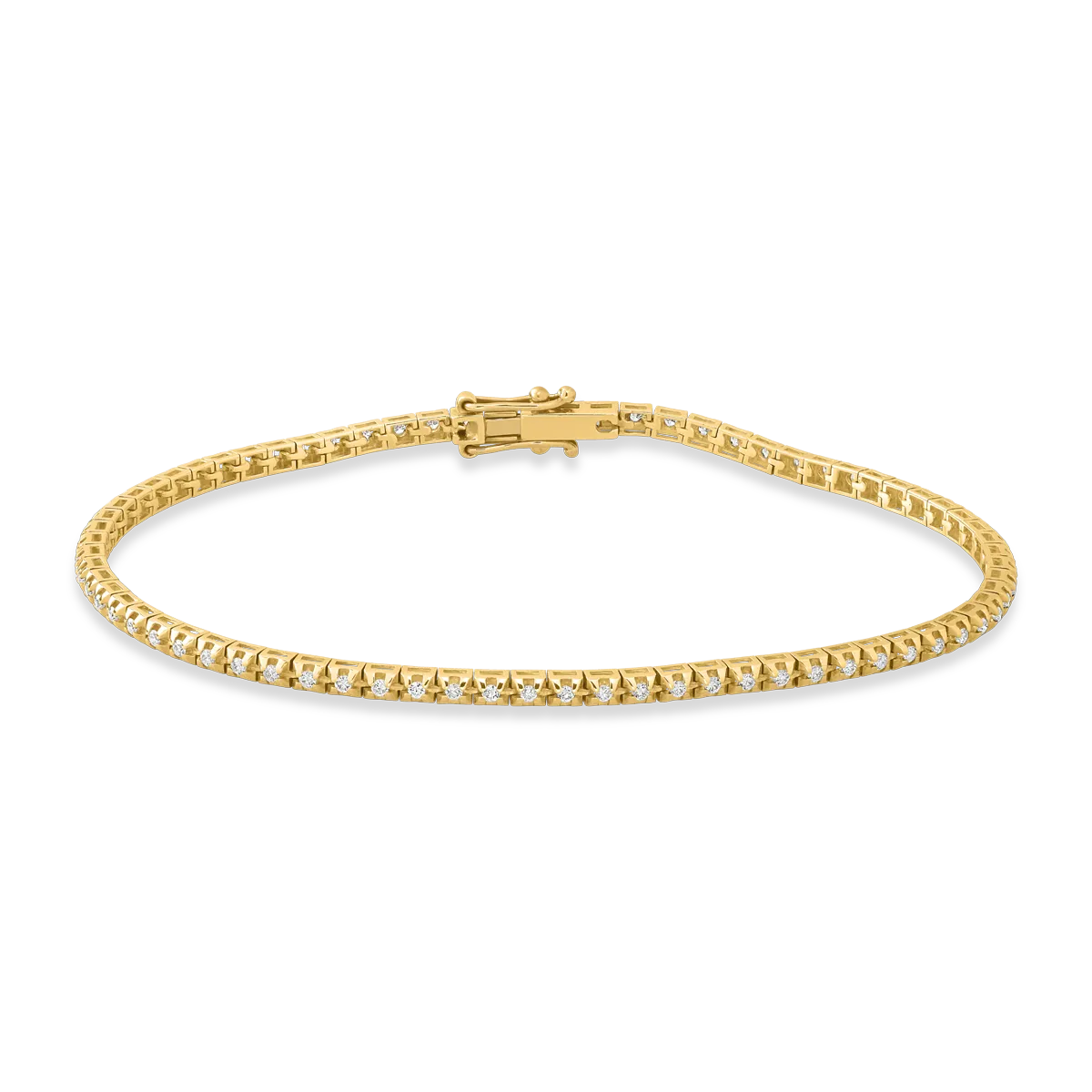 18K yellow gold tennis bracelet with 0.87ct diamonds