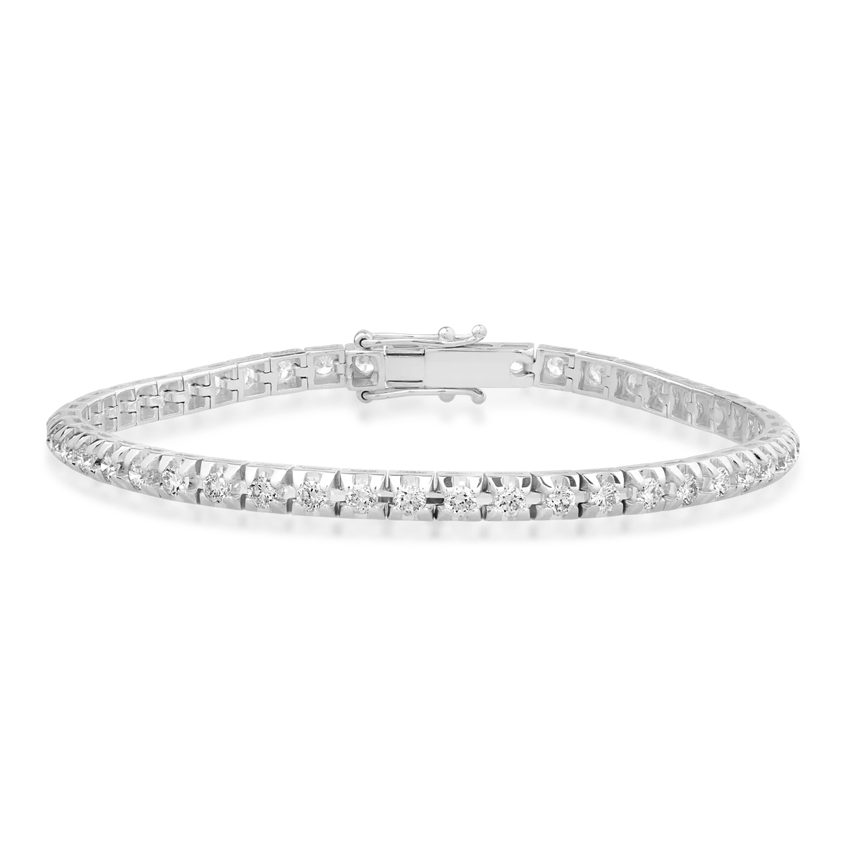 18K white gold tennis bracelet with 3ct diamonds