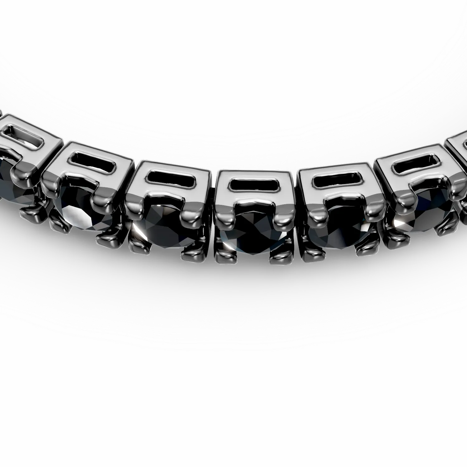 18 karátos fehérarany karkötő 6 karátos fekete gyémántokkal