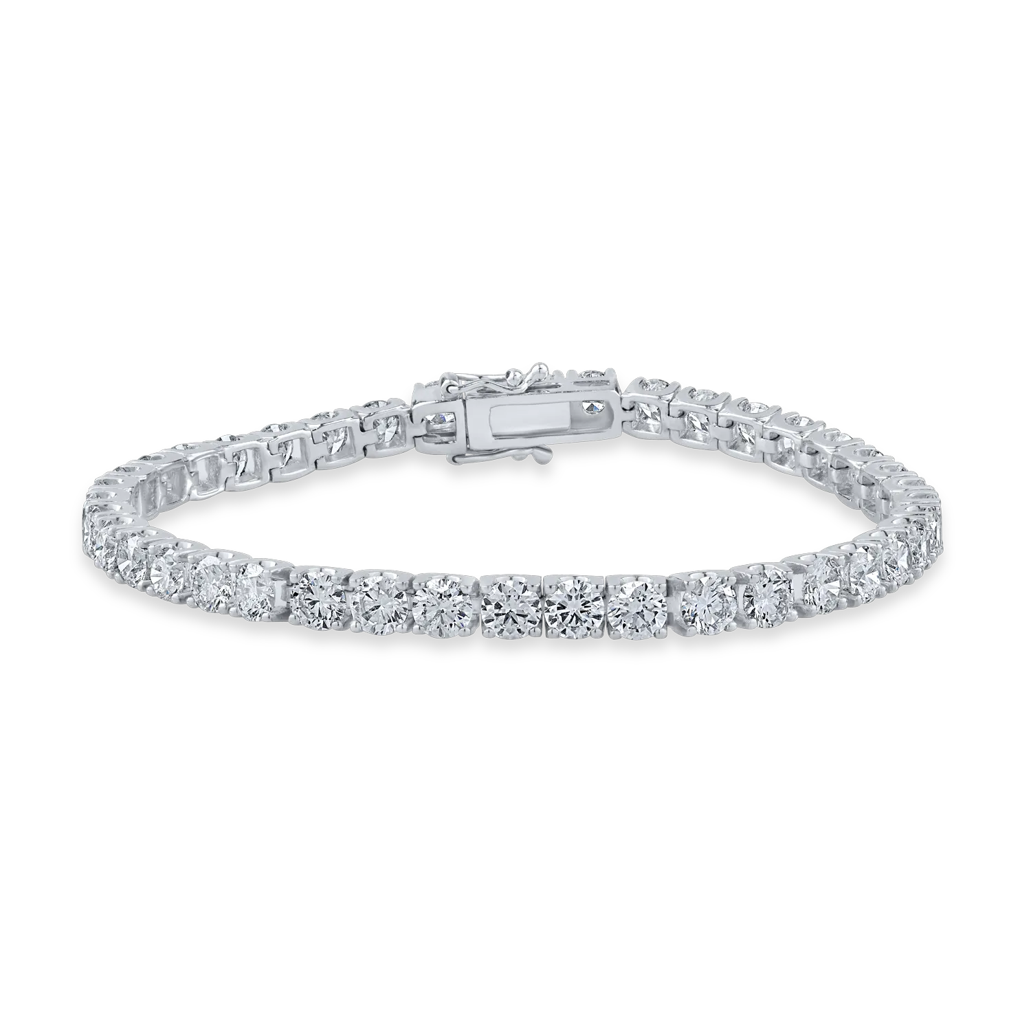 18K white gold tennis bracelet with 10ct diamonds