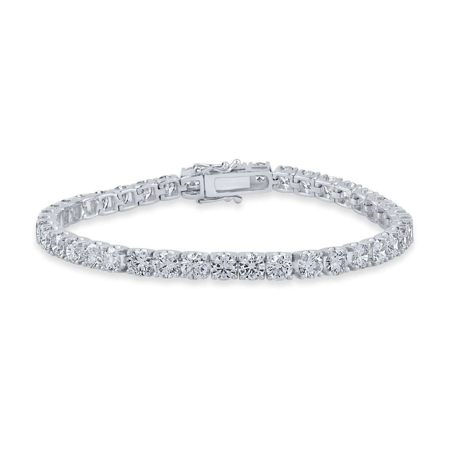 Bratara tennis din aur alb cu diamante de 10ct