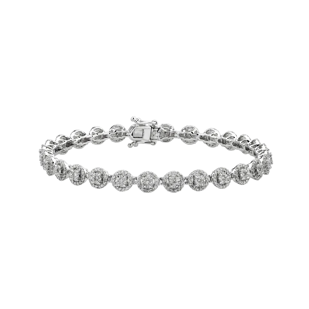 18K white gold bracelet with diamonds of 2ct