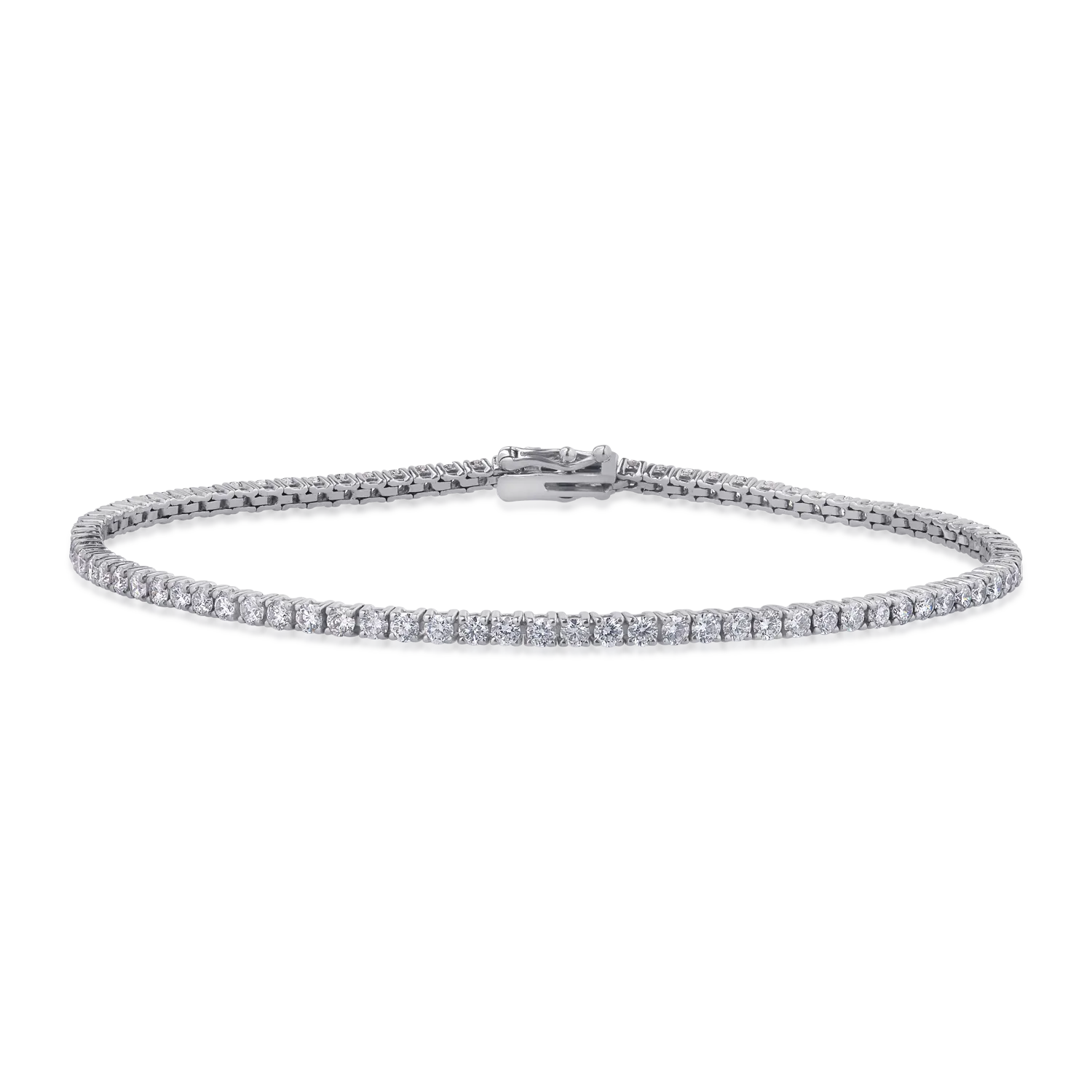 18K white gold tennis bracelet with 2.56ct diamonds