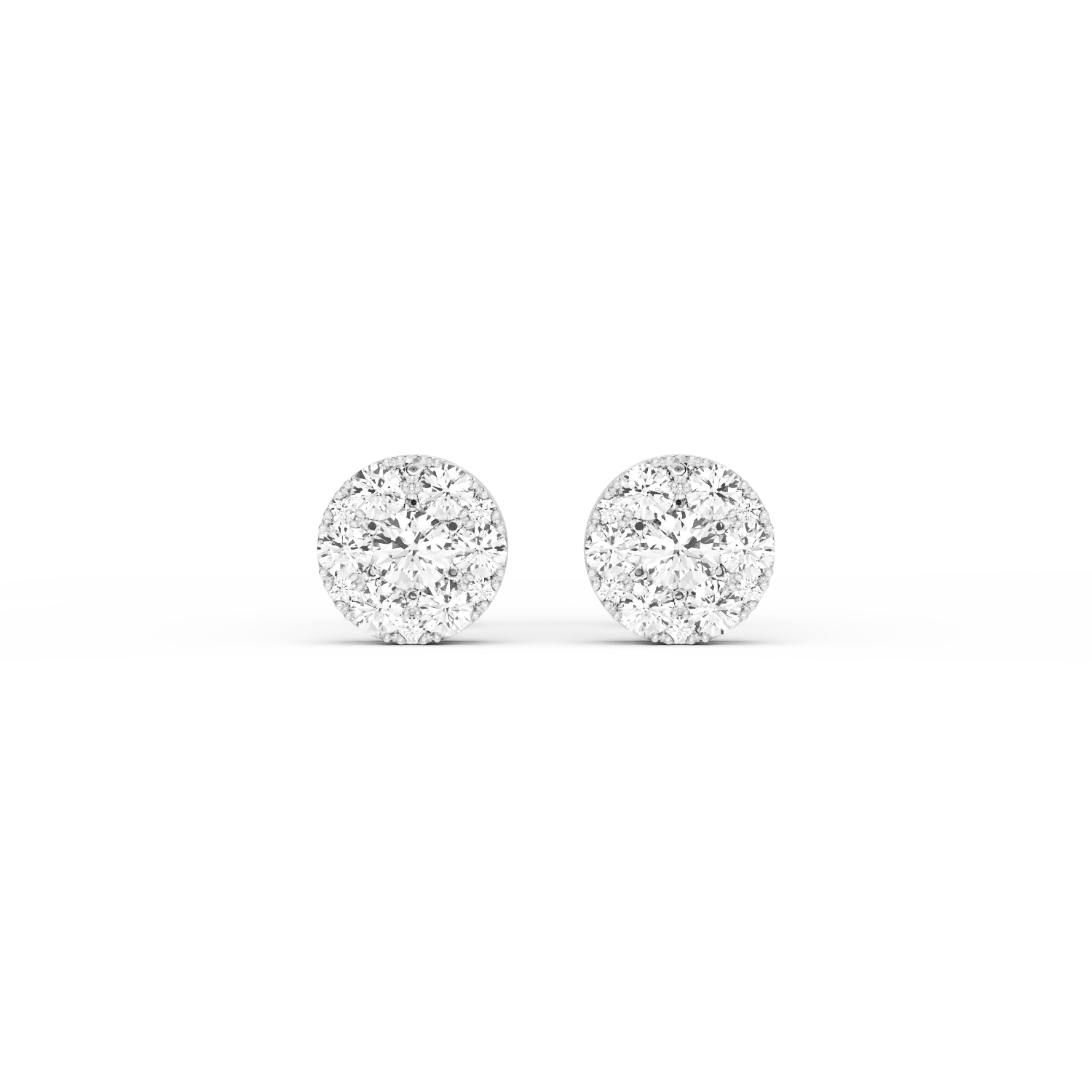 Cercei din aur alb de 18K cu diamante de 0.65ct-110608