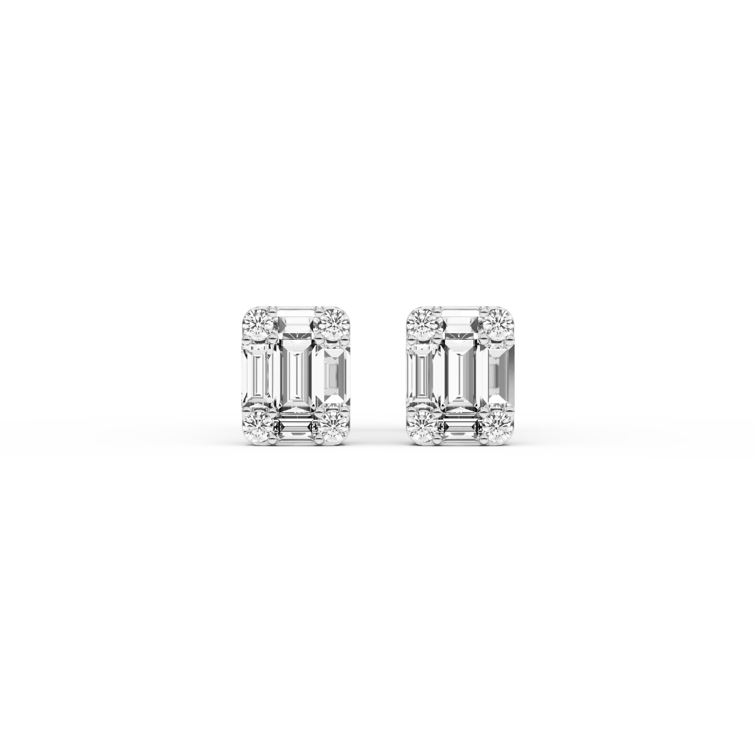 18K white gold earrings with 0.53ct diamonds