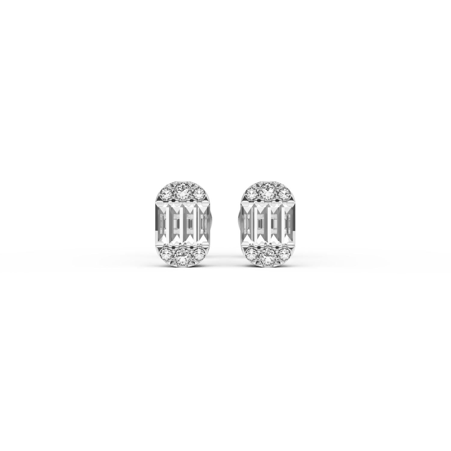 18K white gold earrings with 0.49ct diamonds