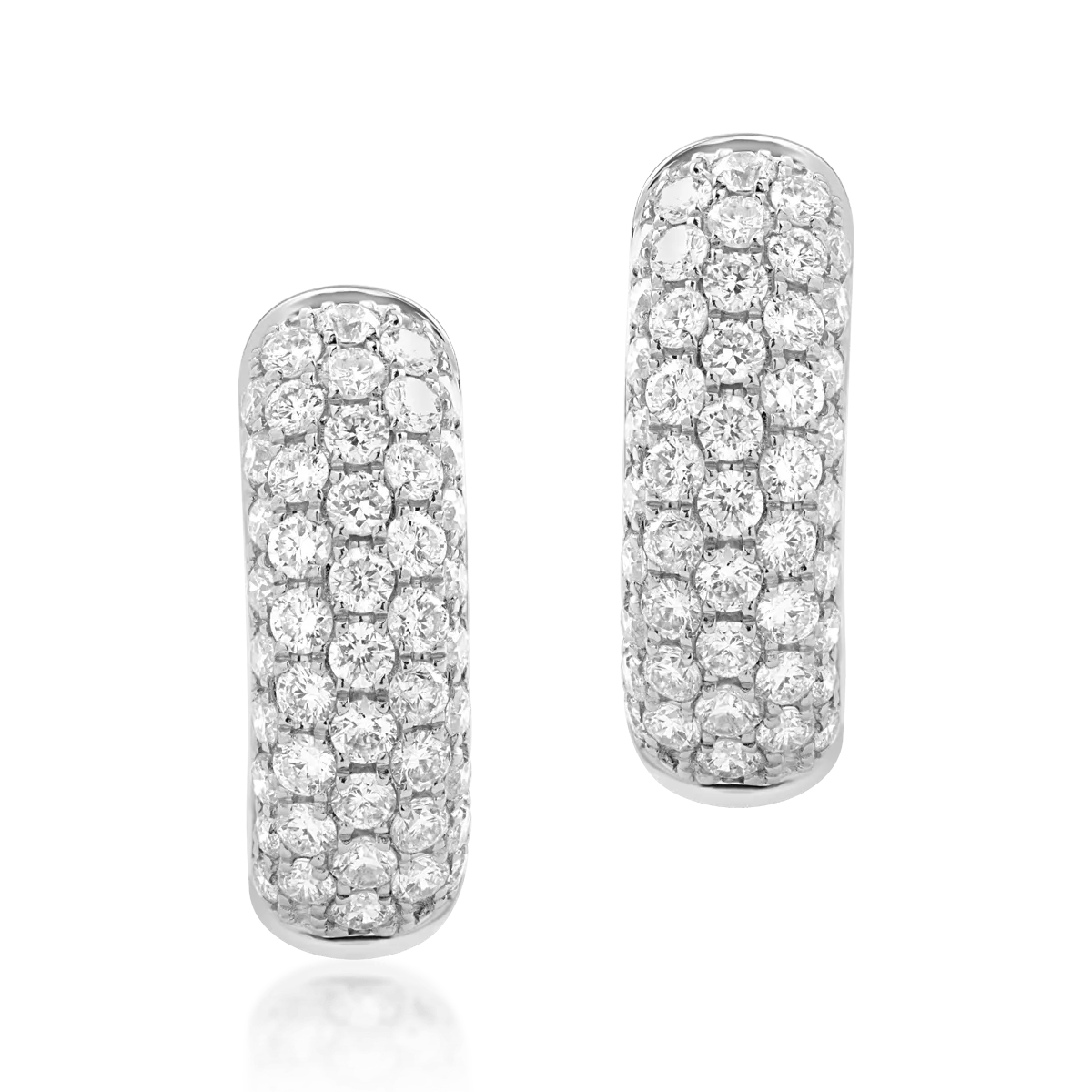 Kolczyki z 18K białego złota i diamenty 0.74kr