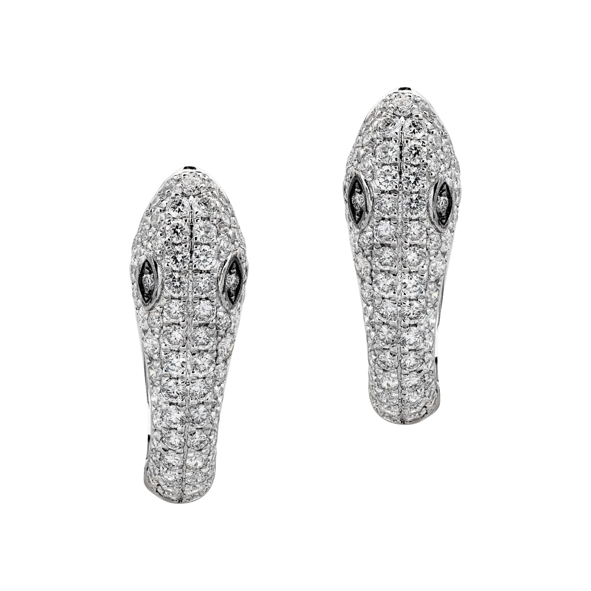 18K white gold earrings with 0.91ct diamonds-110641