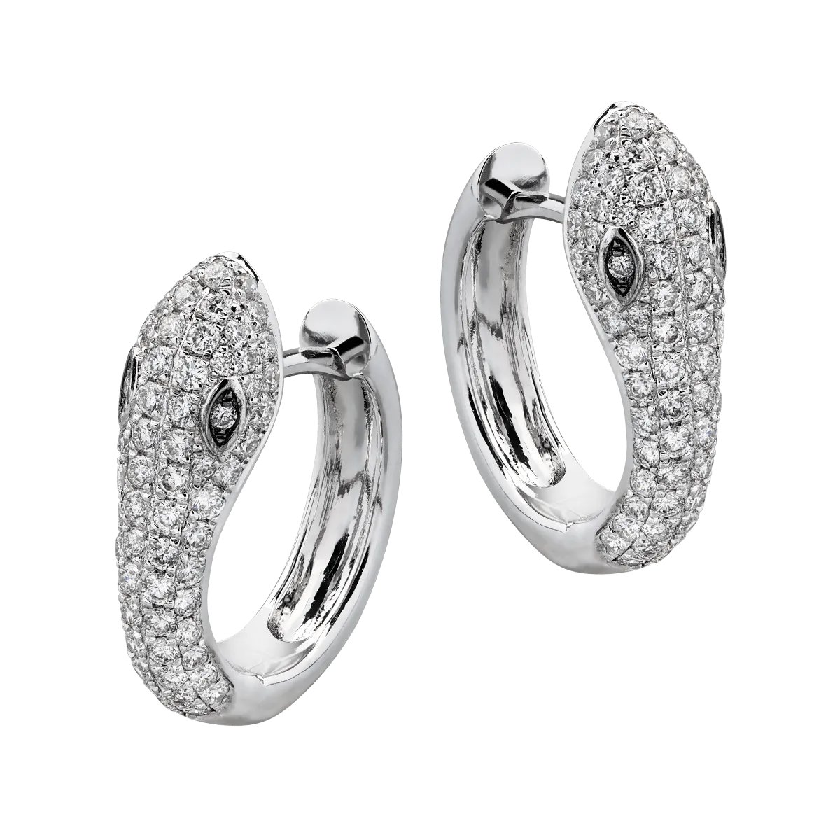 18K white gold earrings with 0.91ct diamonds-110641