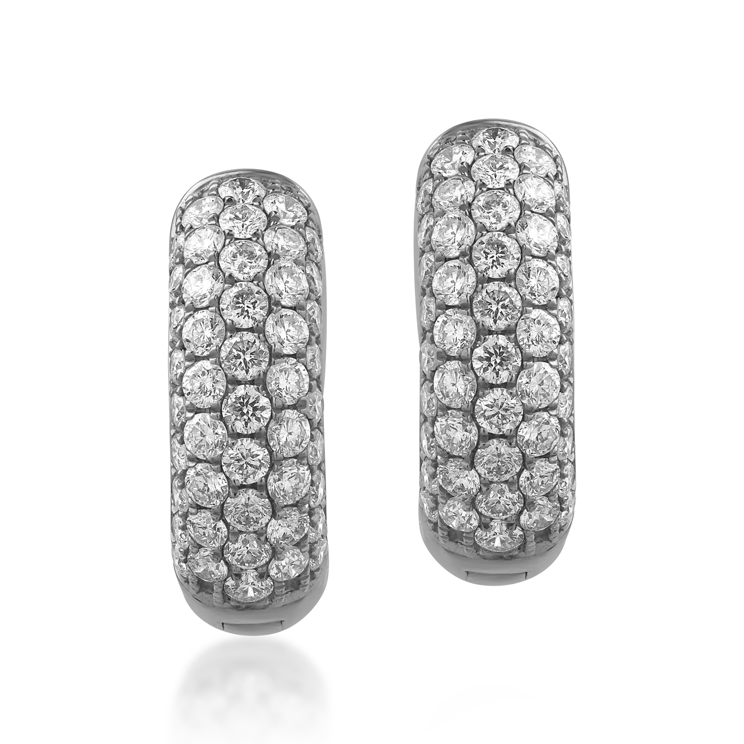 Kolczyki z białego złota z diamentami o masie 1.1ct