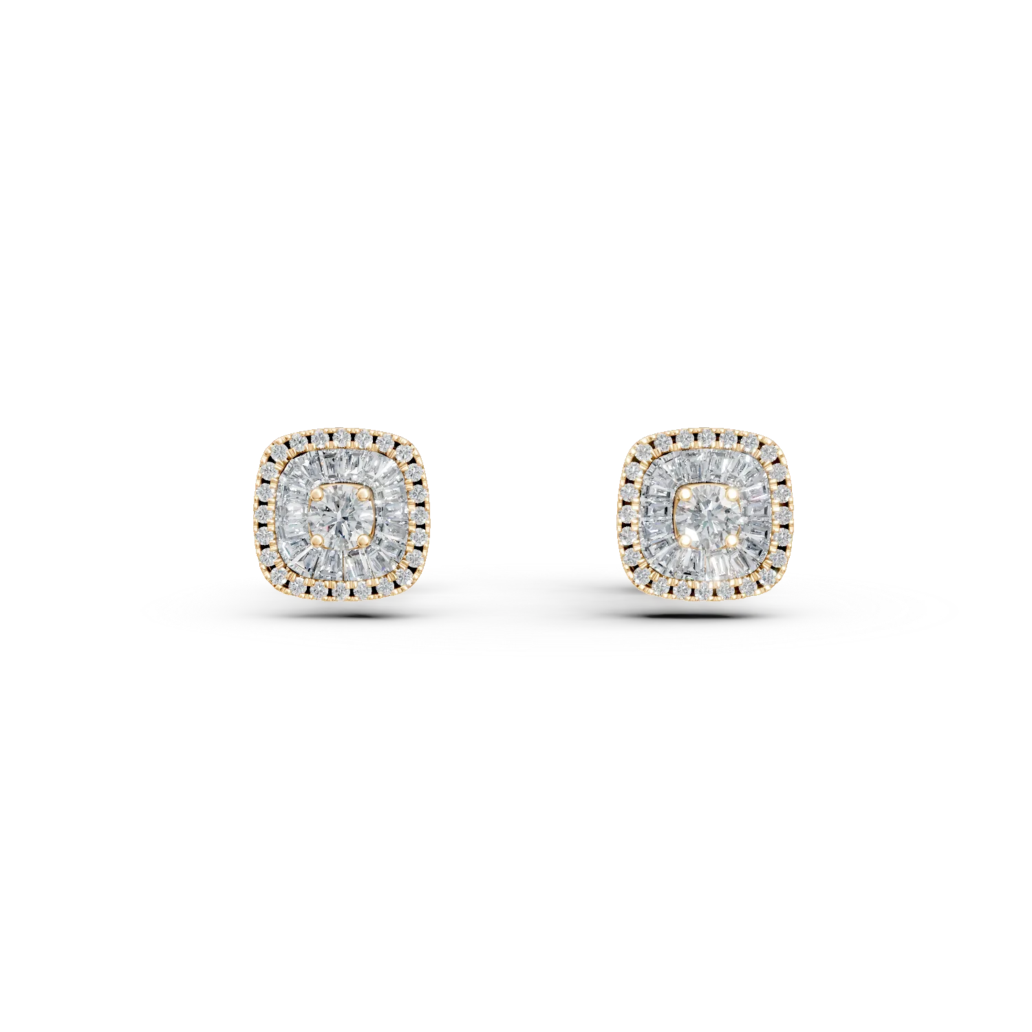Teilor Cercei din aur galben cu diamante de 0.41ct