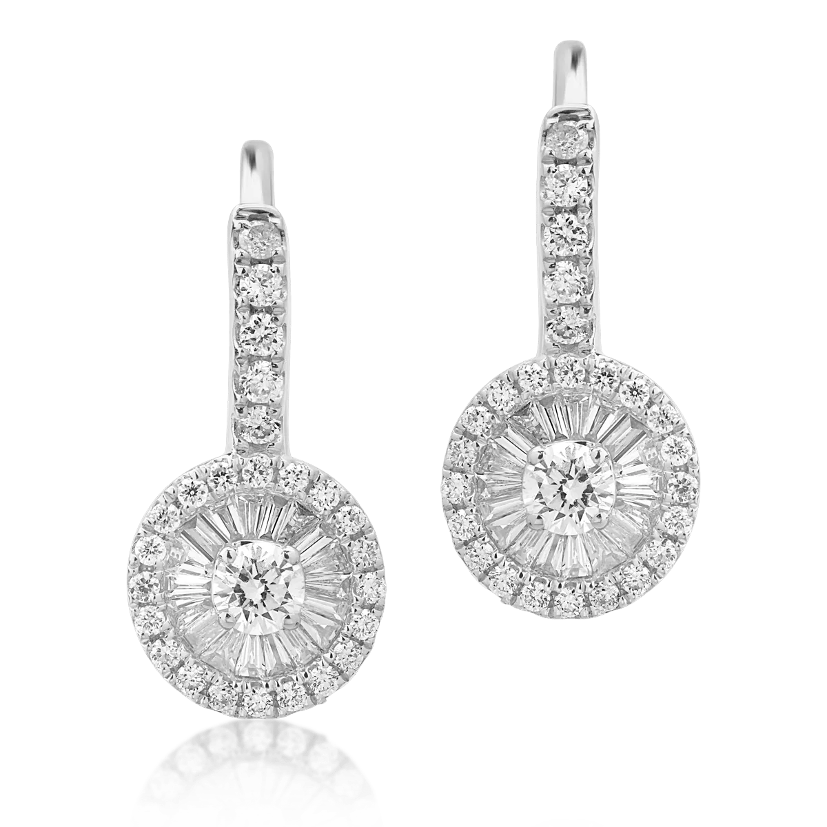 18K white gold earrings with 0.48ct diamonds-110692