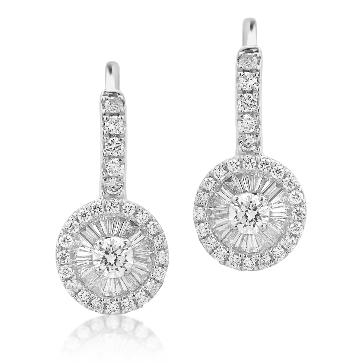 18K white gold earrings with 0.48ct diamonds