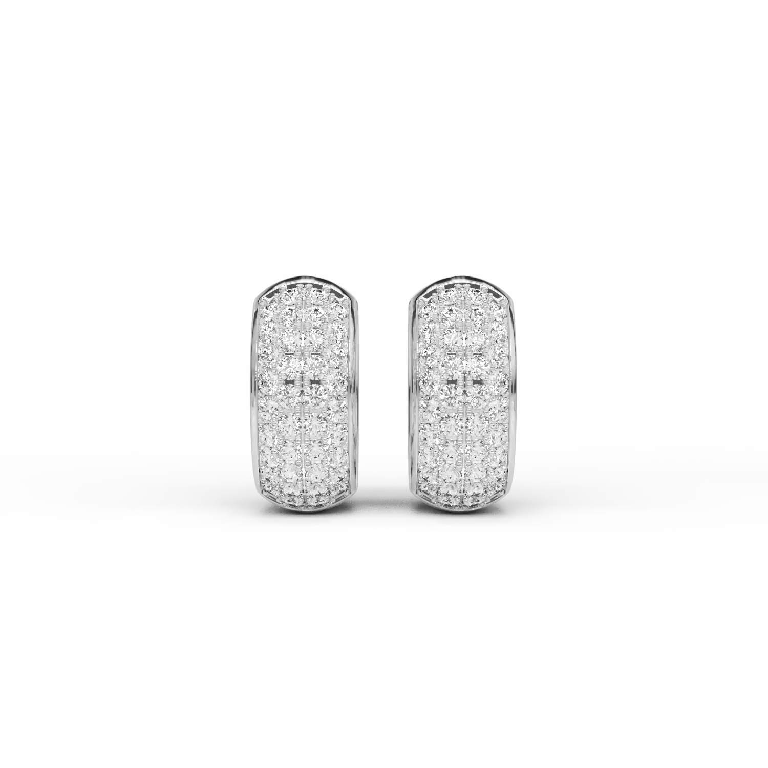 18K white gold earrings with 0.58ct diamonds