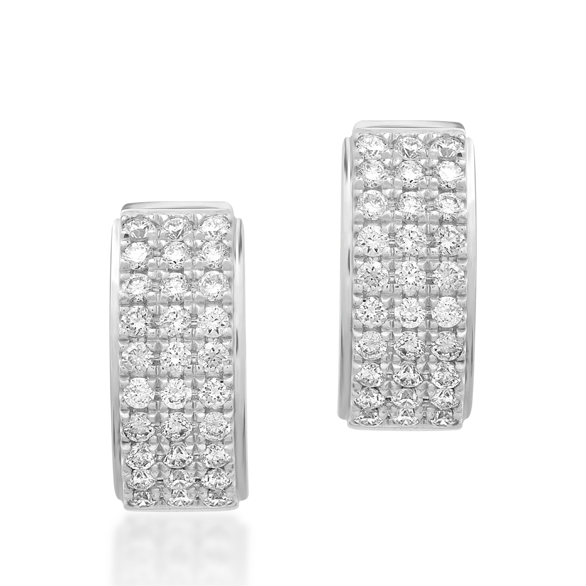 Cercei din aur alb de 18K cu diamante de 0.46ct-110765