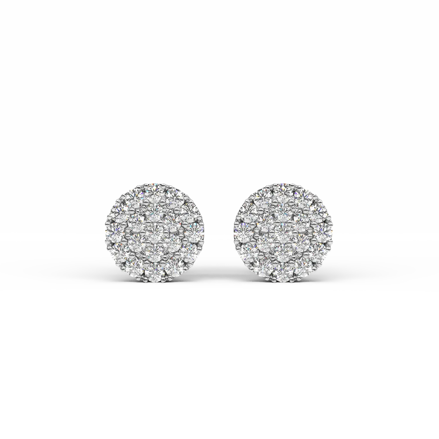 18K white gold earrings with 0.37ct diamonds