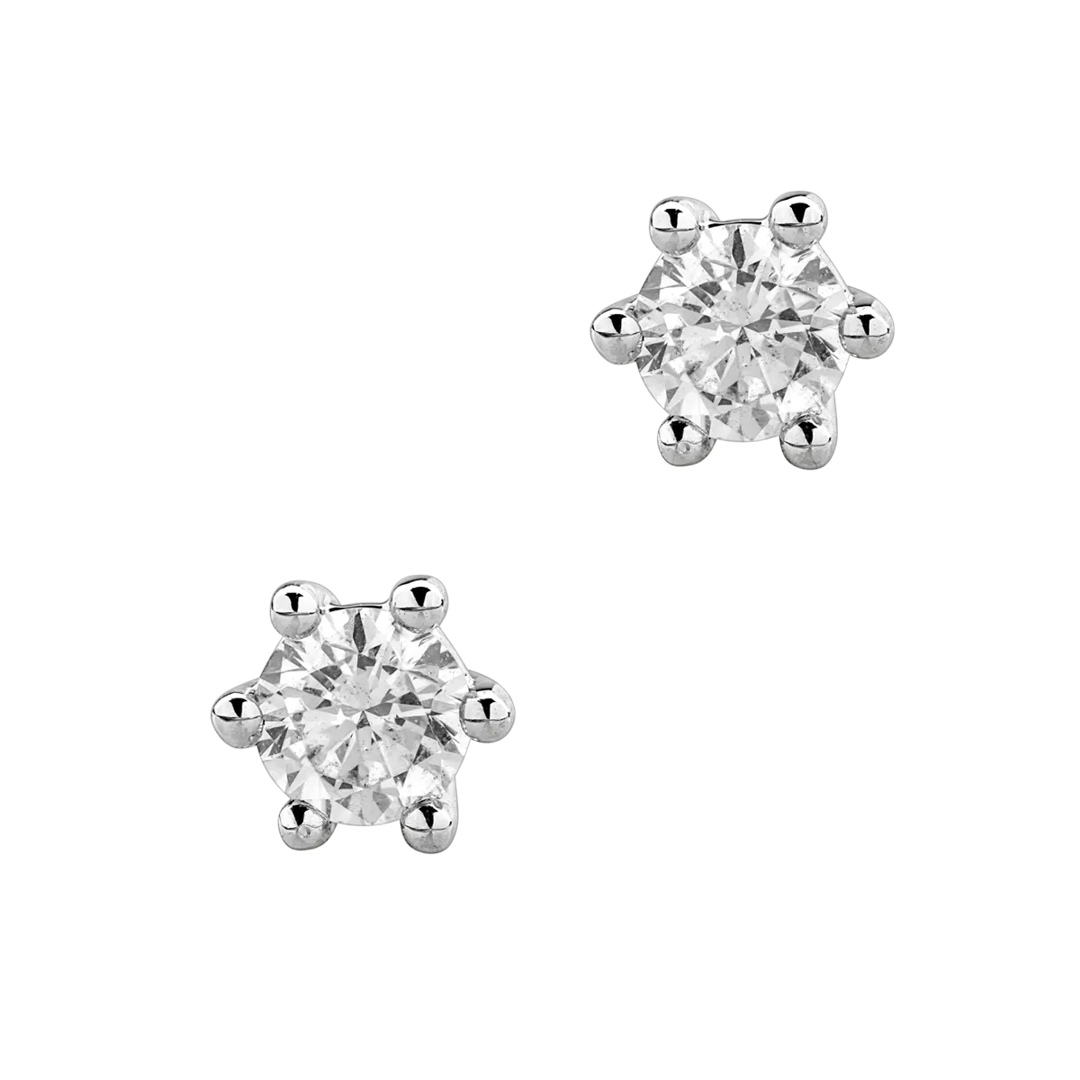 Cercei din aur alb de 18K cu diamante de 0.53ct - 1 | YEO