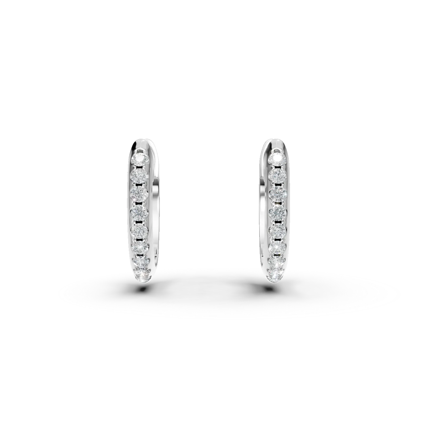 Cercei din aur alb cu diamante de 0.11ct-110776