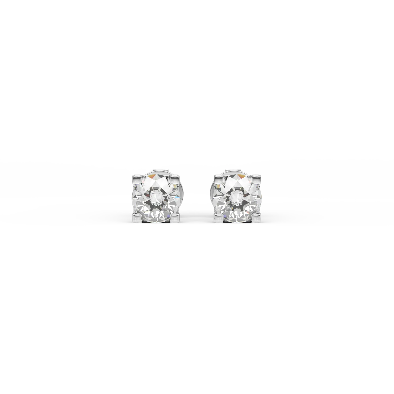 Cercei din aur alb de 18K cu diamante de 0.39ct-110777