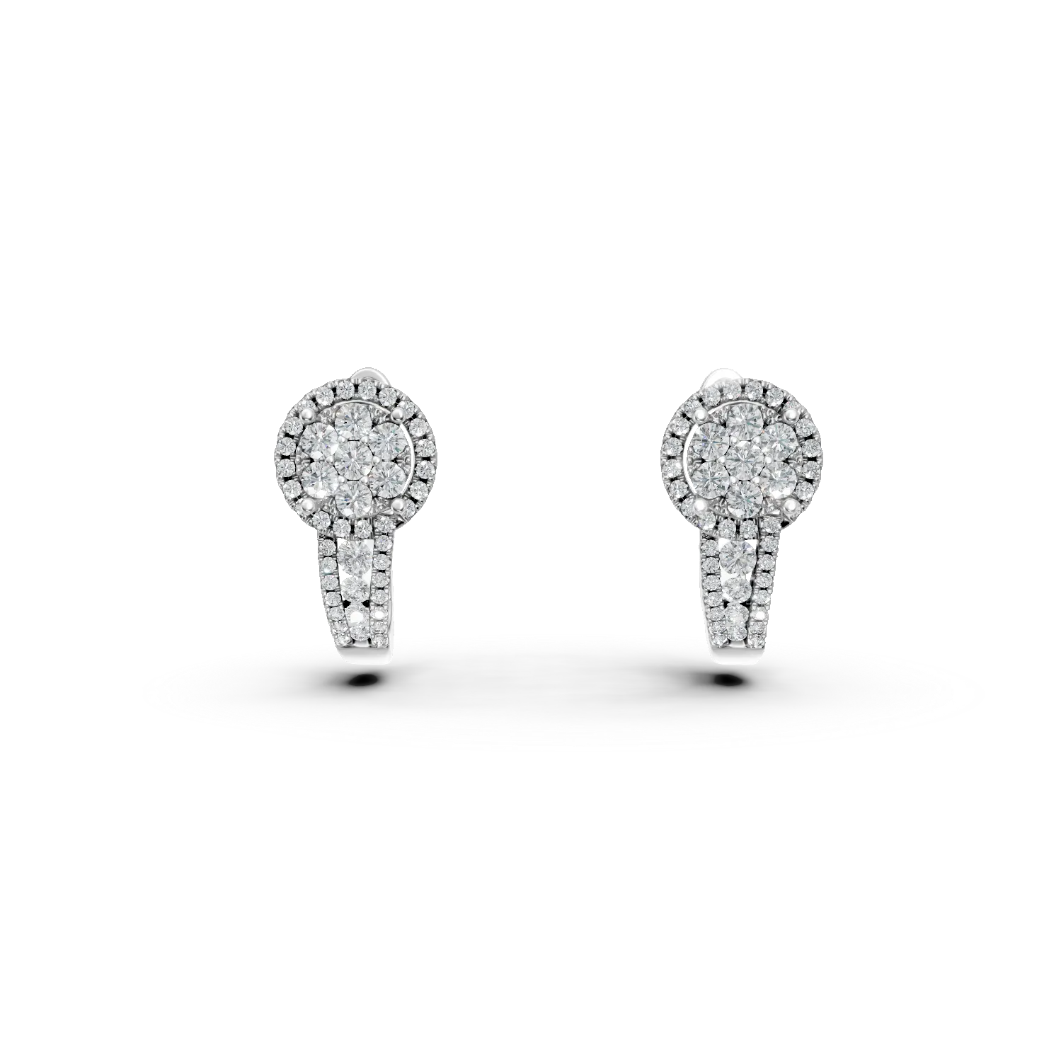 Kolczyki z 18K białego złota i diamenty 0.55kr