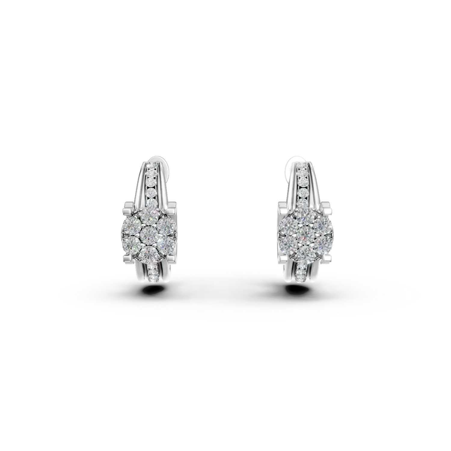 Teilor Cercei din aur alb cu diamante de 0.34ct