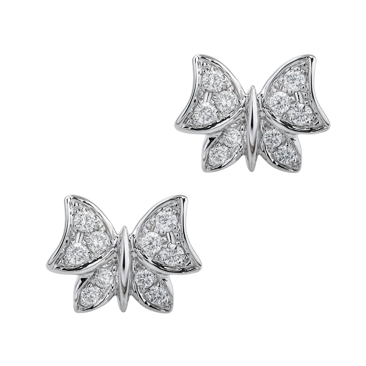 Cercei din aur alb de 18K cu diamante de 0.18ct-110874