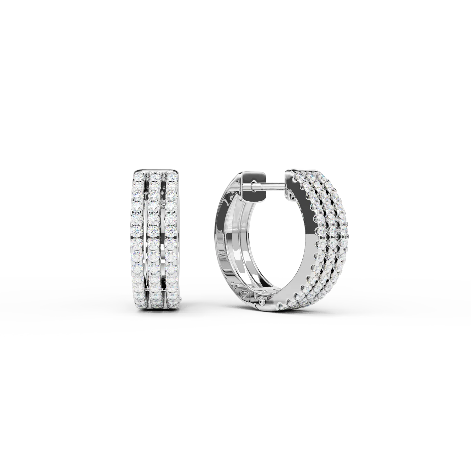 Cercei din aur alb cu diamante de 0.29ct