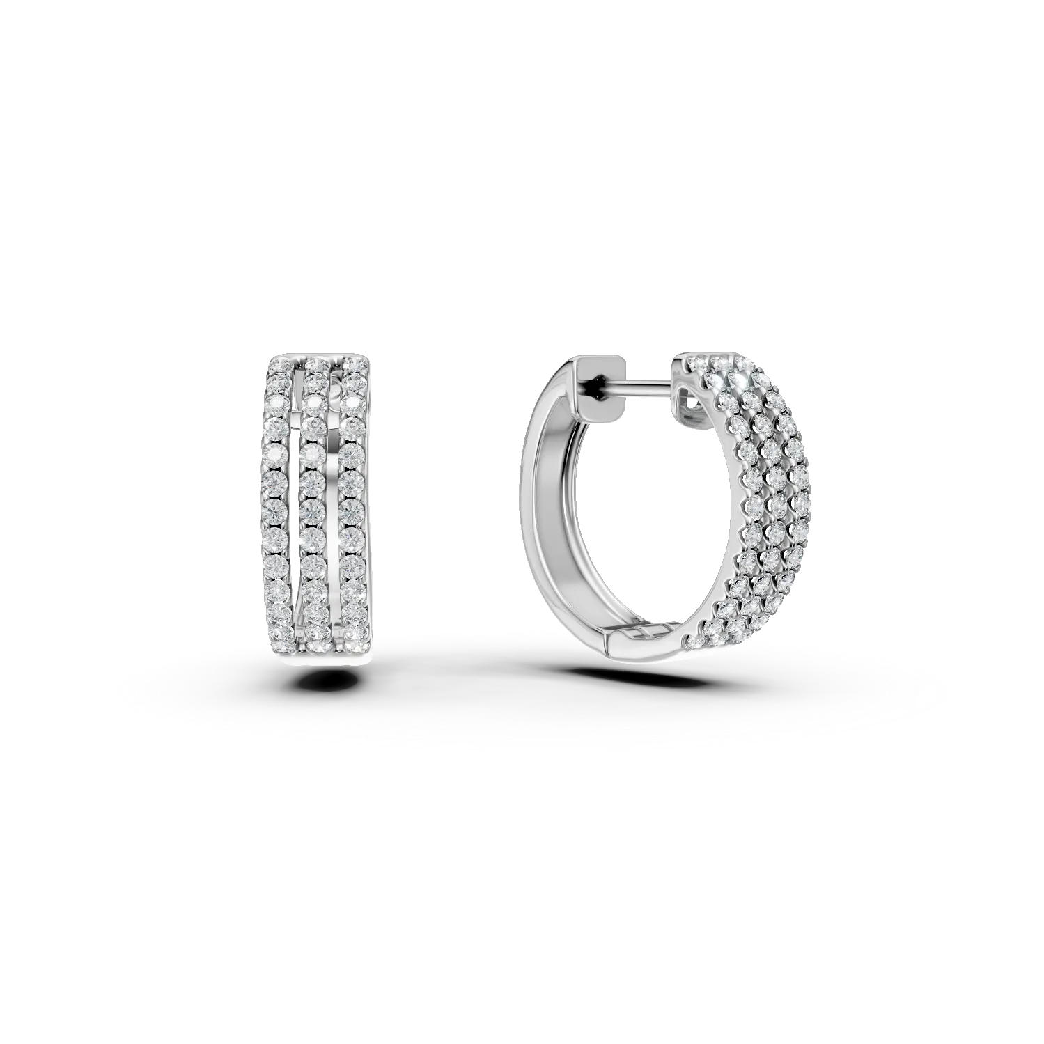 Cercei din aur alb cu diamante de 0.29ct